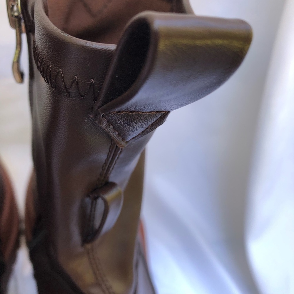 Public Desire Burgundy Zip Up Rounded Chunky Soled Ankle Boots Size 8 - Picture 11 of 13
